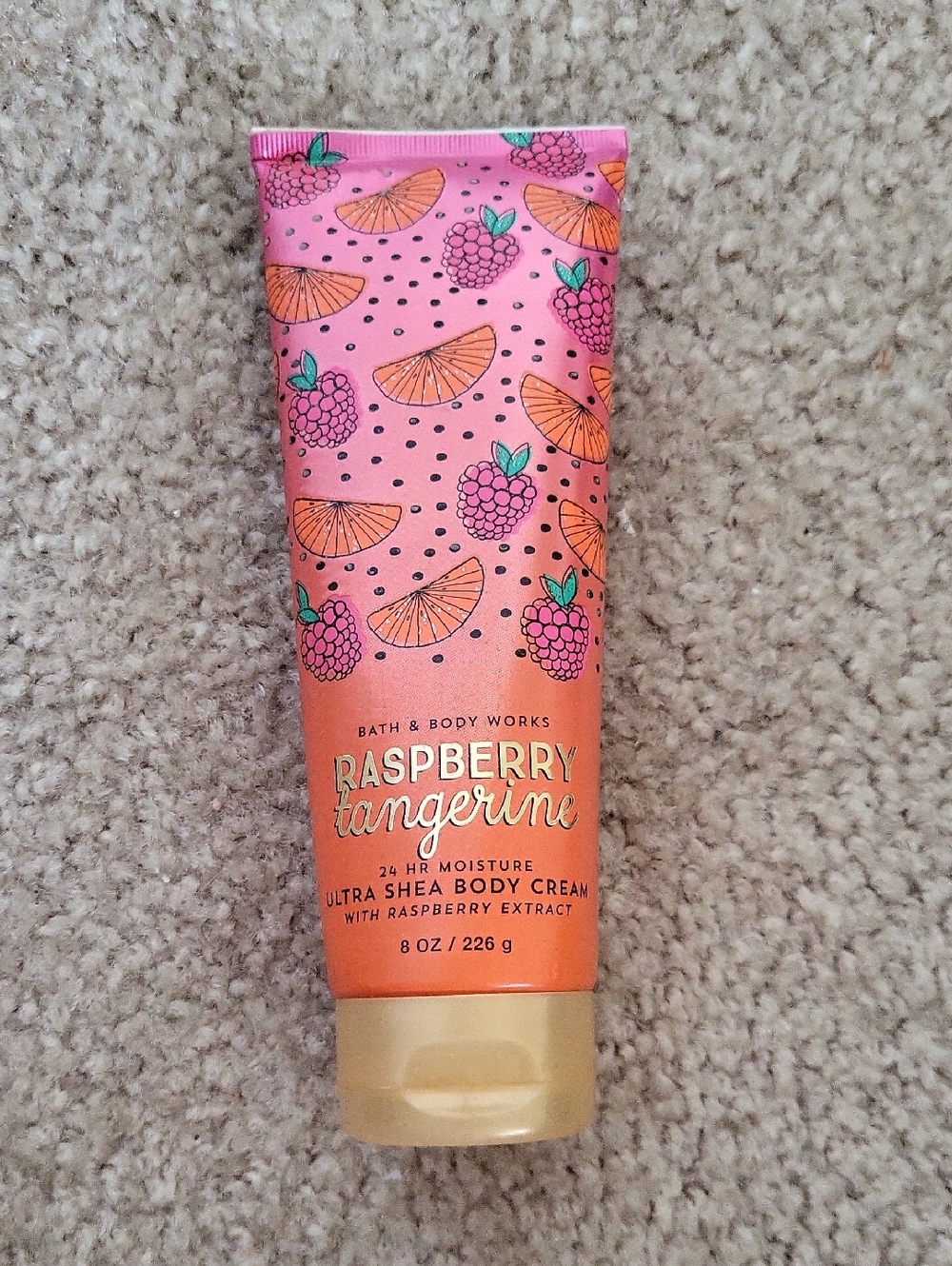 Bath & Body Works Raspberry Tangerine Ultra Shea Body Cream - Pink & Orange